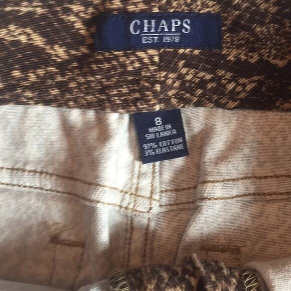 Chaps brown snakeskin patterned denim skirt, 8 B2G11 - Picture 5 of 5